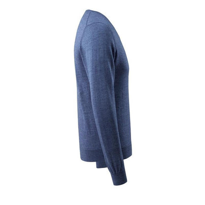 Pull tricoté col V, pull tricoté en laine mérinos