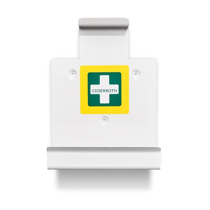 De Orkla Wound Care AB Wandhouder EHBO-doos 2X1 (1 stuk) is een witte wandhouder voor EHBO-dozen, ideaal als lege noodaccessoire. Met ruimte voor accessoires, groen kruis en Cederroth-branding.