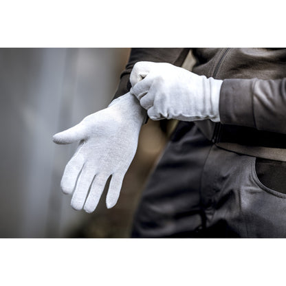 NITRAS katoenen jersey handschoenen, natuurlijk katoenen jersey | Pakket (12 paar)
