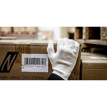 NITRAS katoenen jersey handschoenen, natuurlijk katoenen jersey | Pakket (12 paar)