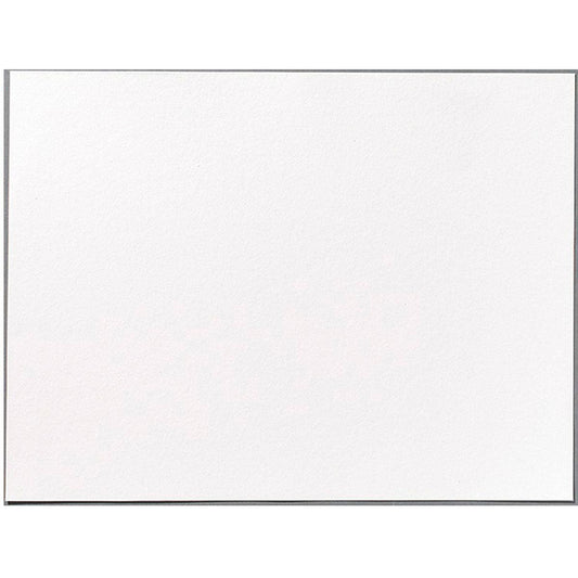 Ein weißer Bogen der Duni GmbH Dunicel-Tischsets 30 x 40 cm aus einem 500er-Pack liegt waagerecht auf einem unifarbenen Hintergrund, dessen glatte, blanke Oberfläche ideal für eine raffinierte Tischdekoration ist - kein Text oder Bild ist sichtbar.