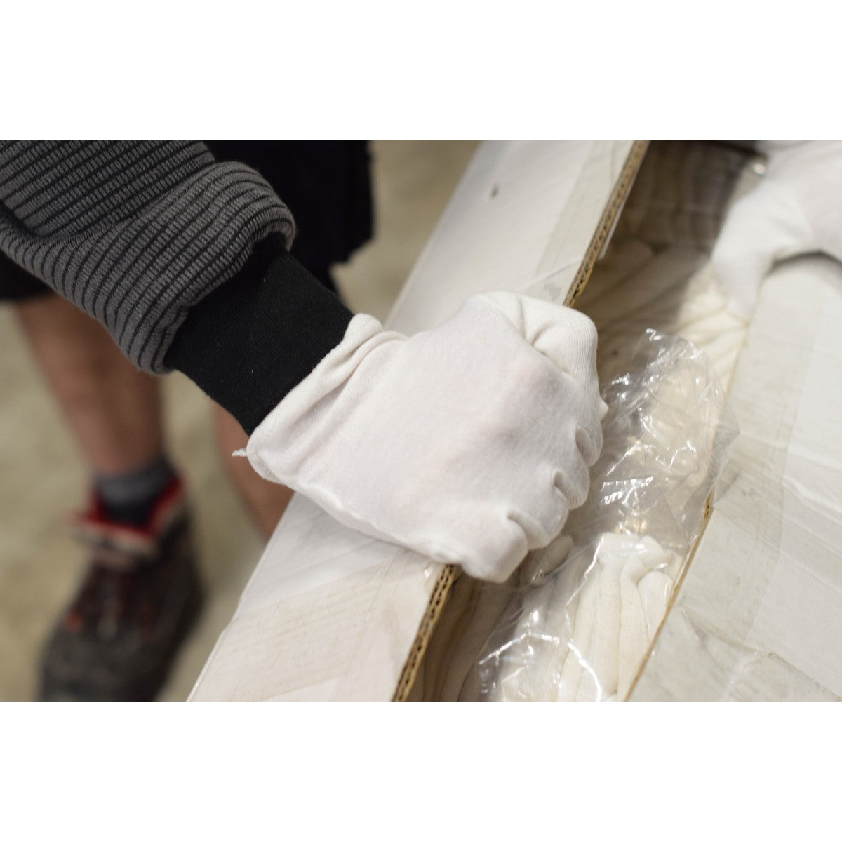 Gants en jersey de coton NITRAS, blanc, jersey de coton OEKO-TEX | Paquet (12 paires)