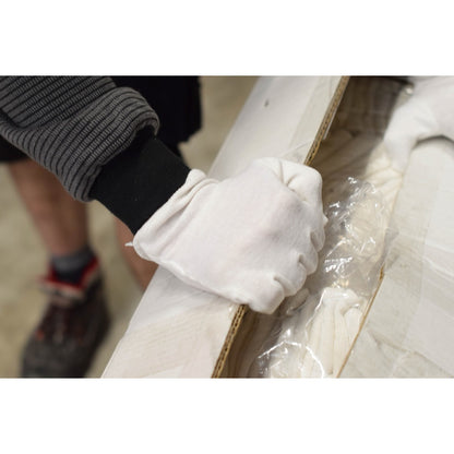 Gants en jersey de coton NITRAS, blanc, jersey de coton OEKO-TEX | Paquet (12 paires)