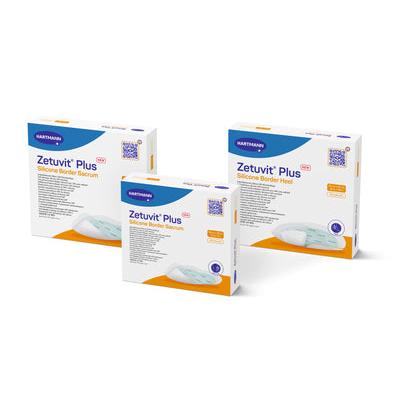 Hartmann Zetuvit Plus Bordure Silicone 8x8cm P10 | Paquet (10 pièces)