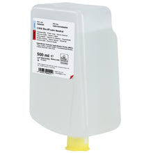 Ein 500-ml-Behälter aus durchsichtigem Kunststoff mit gelbem Spenderdeckel und weißem Etikett mit der Aufschrift "CWS Seifenschaum BestFoam Neutral". Die milde Formel erzeugt einen weichen Schaum und ist damit ideal für die tägliche Handhygiene. Marke: CWS.