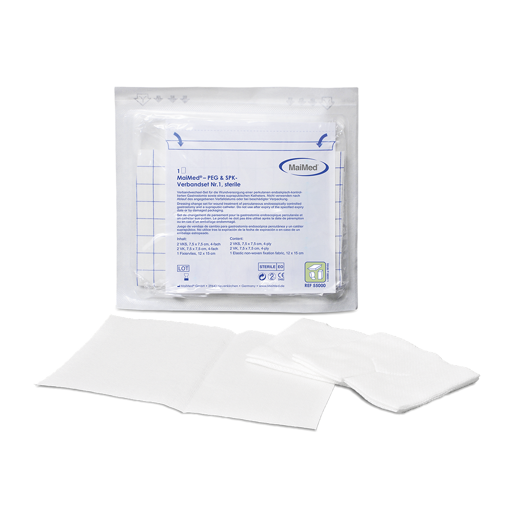 MaiMed PEG & SPK verbandset nr. 1 - steriel steriel, eenvoudig verpakt 15 stuks/zak | Doos (15 stuks)