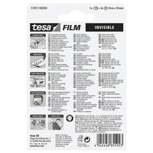 tesafilm mini-afroller + 2 rollen Invisible, matwit, voor rollen tot 19 m