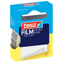 tesafilm DOUBLE-SIDED, transparant, in een ophangbare vouwdoos, 7,5 m x 12 mm
