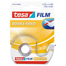 Tesafilm dubbelzijdig, 7,5 m x 12 mm, transparant