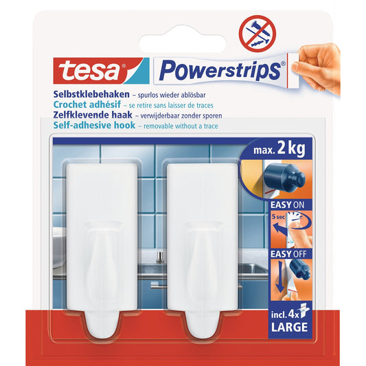 tesa Powerstrips Haken Large Trend weiß