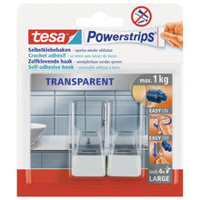 tesa Powerstrips transparante haken LARGE, transparant