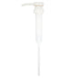Une pompe à main en plastique blanc pour bidons de 5L (1 pièce, 1ml par course) de Diversey Deutschland GmbH & Co. OHG, idéale pour le dosage manuel direct, avec un long tube plongeur et photographiée sur un fond blanc simple.