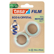 tesafilm Eco & Crystal, transparant, in blisterverpakking, 10 m x 19 mm