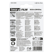 tesafilm Eco & Crystal, transparant, in blisterverpakking, 10 m x 19 mm