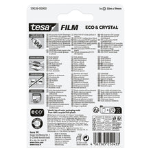 tesafilm Eco & Crystal, transparant, in blisterverpakking, 33 m x 19 mm