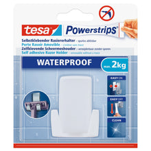 Support pour rasoir tesa Powerstrips Waterproof Wave, blanc