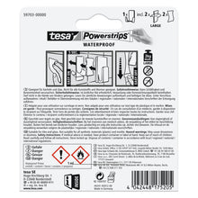 Support pour rasoir tesa Powerstrips Waterproof Wave, blanc