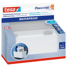 Étagère tesa Powerstrips Waterproof Zoom, en métal, blanche