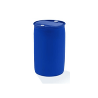 Een groot blauw kunststofvat van de Dr. Schnell PRIMA SAN AKTIV van DR.SCHNELL GmbH & Co. KGaA, met gesloten deksel en twee ronde openingen, staat rechtop op een witte achtergrond.