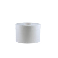 Het CWS-toiletpapier Maxi 100, gerecycled, 2-laags wordt geleverd in een doos met 24 rollen – een milieuvriendelijk, gestructureerd wit papier dat ideaal is voor duurzame hygiëne.
