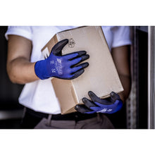 NITRAS SKIN, nylon handschoenen, blauw/zwart