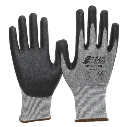 NITRAS CUT C NF, gants de protection contre les coupures, gris/noir