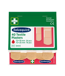 Fin de série : Kit de recharge de pansements Salvequick® de Holthaus Medical, réf. 6444, emballage de protection, 2 tailles | Boîte (40 pièces)