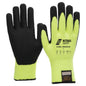 NITRAS TAEKI WINTER CUT, gants de protection contre les coupures, jaune fluo / noir