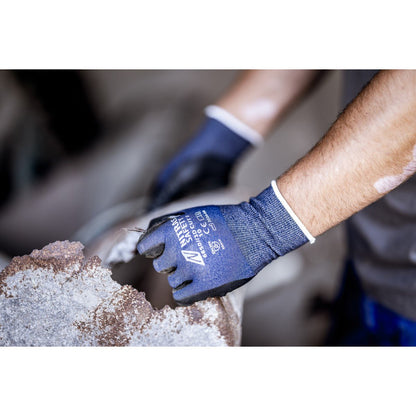 NITRAS 3D CUT F, gants de protection contre les coupures, bleu marine / noir