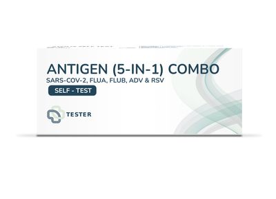 Medomics 5in1 virustest - SARS-CoV-2, Influenza A/B, ADV & RSV - sneltest voor thuis