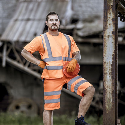 Gilet haute visibilité NITRAS, orange fluo, EN ISO 13688, EN ISO 20471 Polyester : 100 % | Paquet (1 pièce)