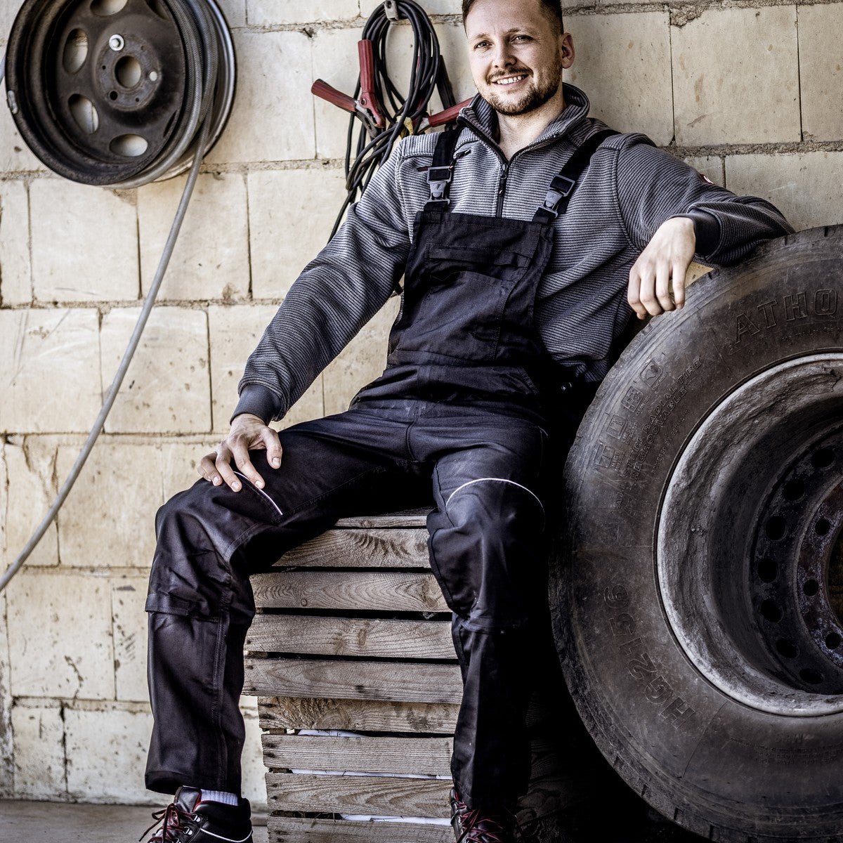 NITRAS MOTION TEX LIGHT, salopette, noir