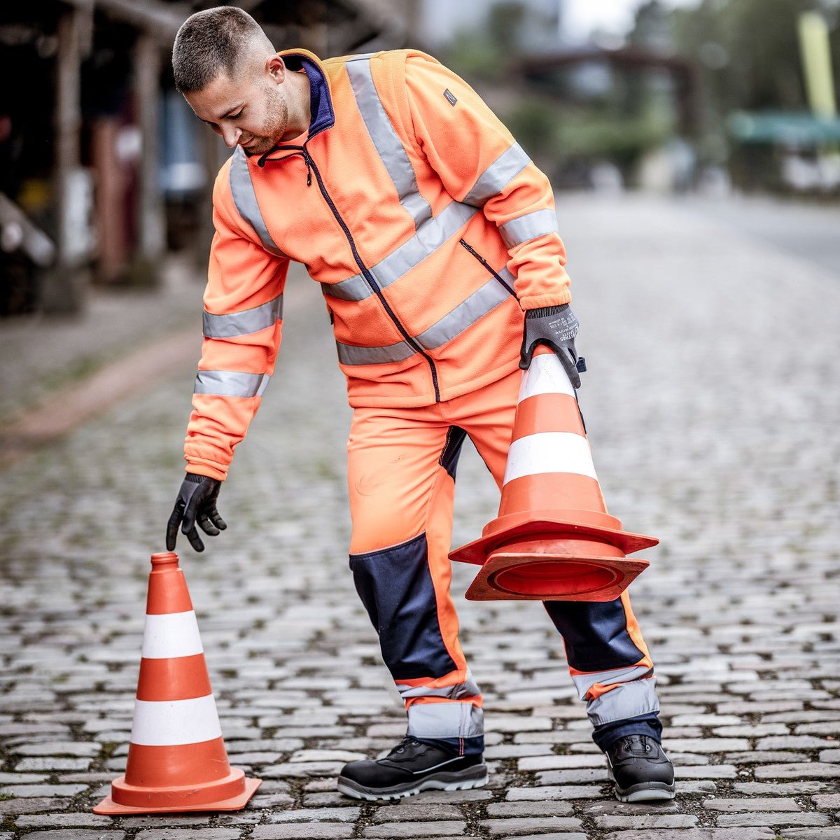 NITRAS MOTION TEX VIZ, veste polaire haute visibilité