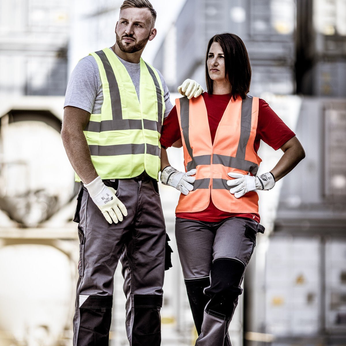 Gilet haute visibilité NITRAS, jaune fluo, EN ISO 13688, EN ISO 20471 Polyester : 100% | Paquet (1 pièce)