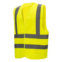 Gilet de sécurité NITRAS, jaune fluo, EN ISO 13688, EN ISO 20471, 100 % polyester, taille XL | Lot (1 pièce)