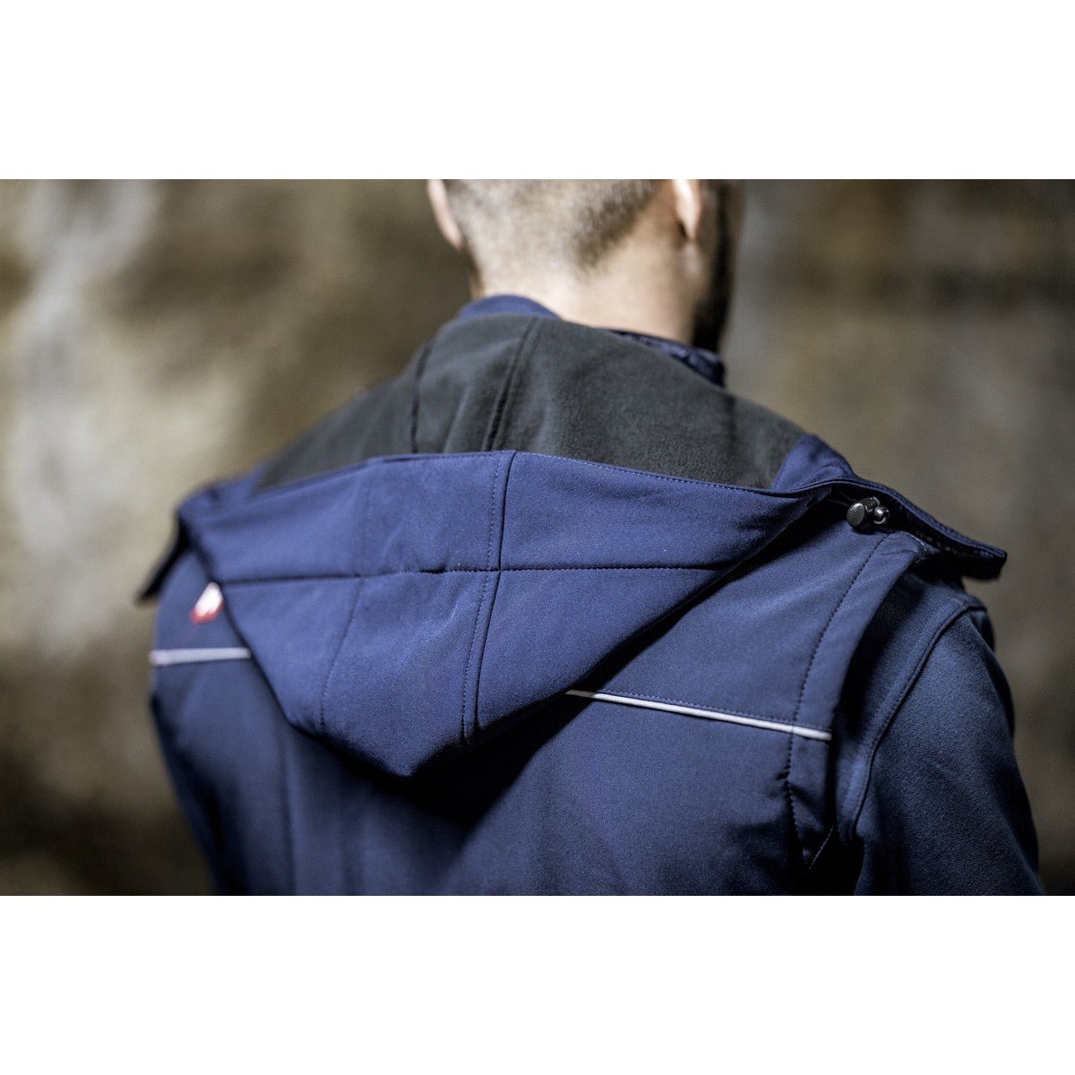 NITRAS afneembare capuchon, marineblauw, OEKO-TEX polyester: 94%; Elastaan: 6% | Pak (1 stuk)