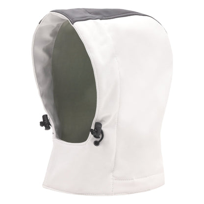 NITRAS afneembare capuchon, wit/grijs, OEKO-TEX polyester: 94%; Elastaan: 6% | Pak (1 stuk)