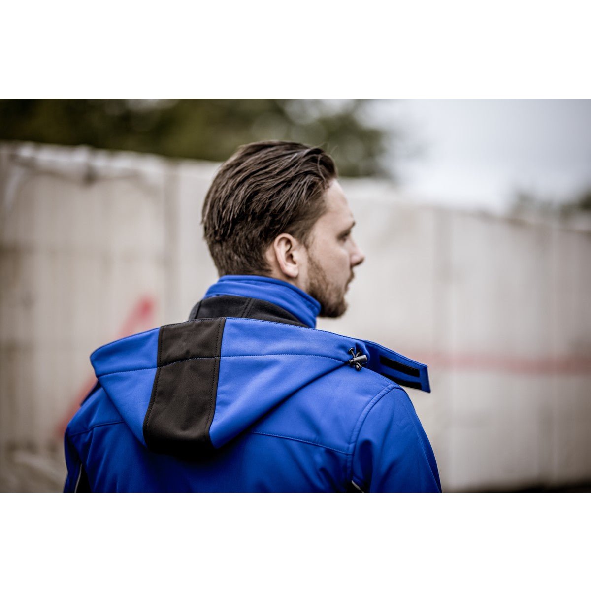 NITRAS afneembare capuchon, koningsblauw / zwart, OEKO-TEX polyester: 94%; Elastaan: 6% | Pak (1 stuk)