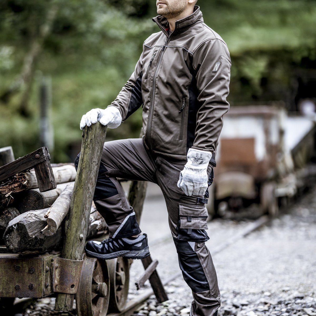 NITRAS MOTION TEX LIGHT, veste softshell, marron / noir
