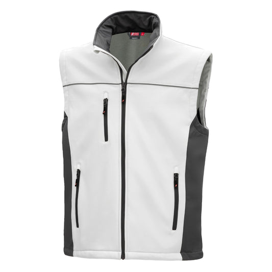 NITRAS MOTION TEX LIGHT, gilet softshell, blanc / gris
