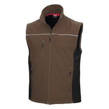 NITRAS MOTION TEX LIGHT, softshell vest, bruin/zwart