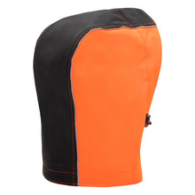 Capuche amovible NITRAS, orange fluo/noir, polyester OEKO-TEX : 100% | Paquet (1 pièce)