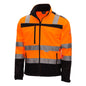 NITRAS MOTION TEX VIZ, veste softshell haute visibilité, orange fluo/noir