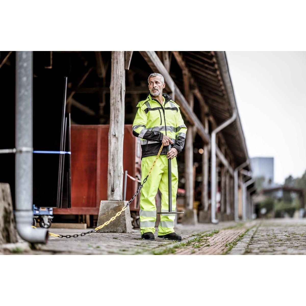 NITRAS MOTION TEX VIZ PLUS, pantalon de pluie haute visibilité