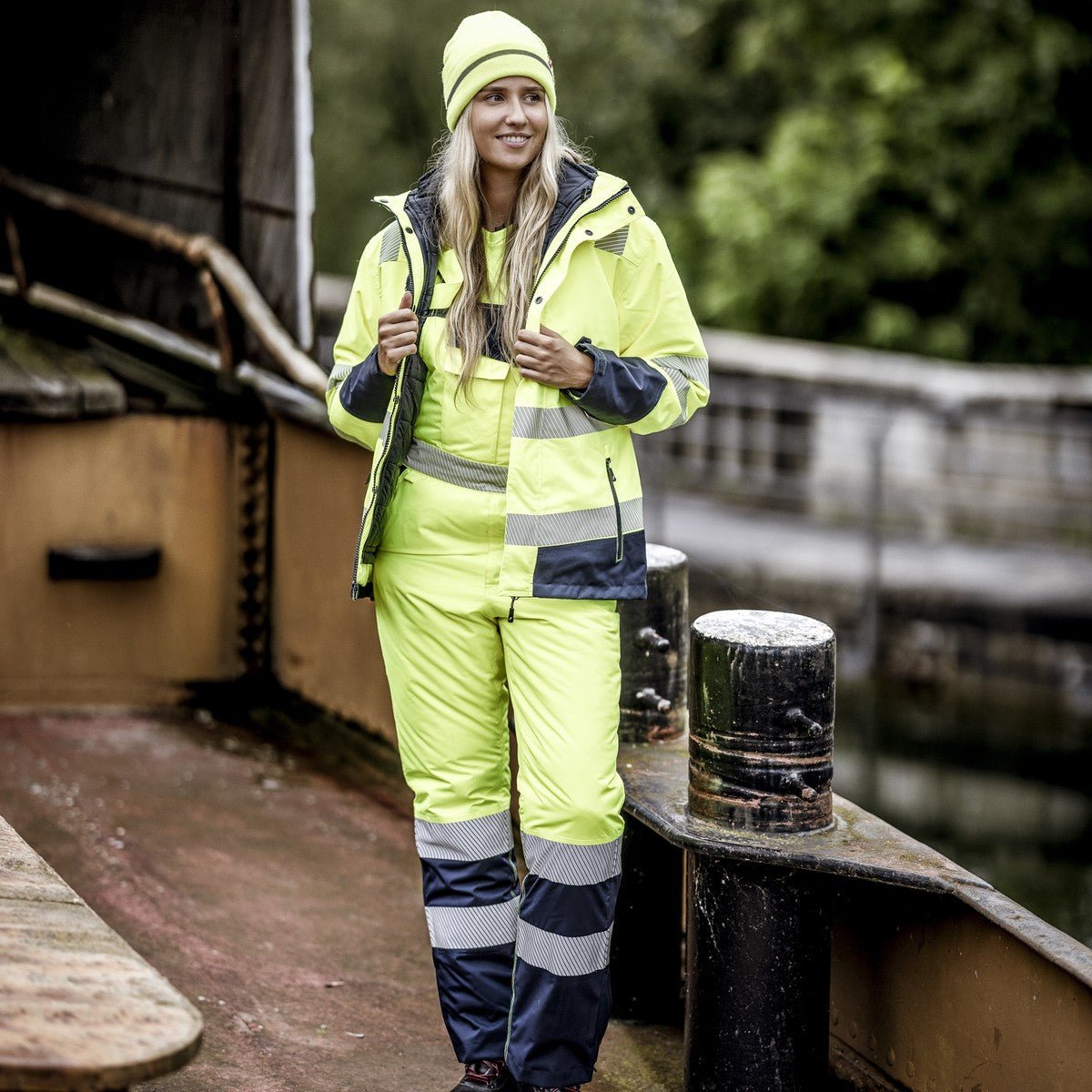 NITRAS MOTION TEX VIZ PLUS, multifunctioneel jack met hoge zichtbaarheid