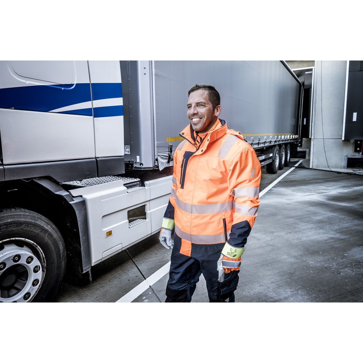 NITRAS MOTION TEX VIZ PLUS, multifunctioneel jack met hoge zichtbaarheid