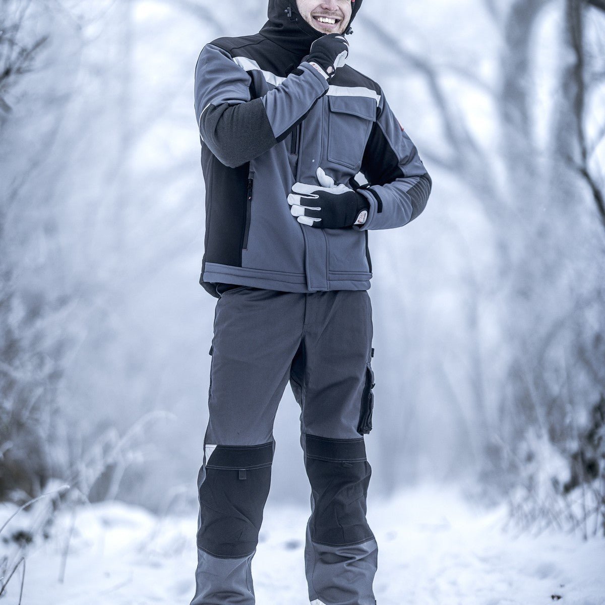 NITRAS MOTION TEX PLUS, winterjas, grijs/zwart