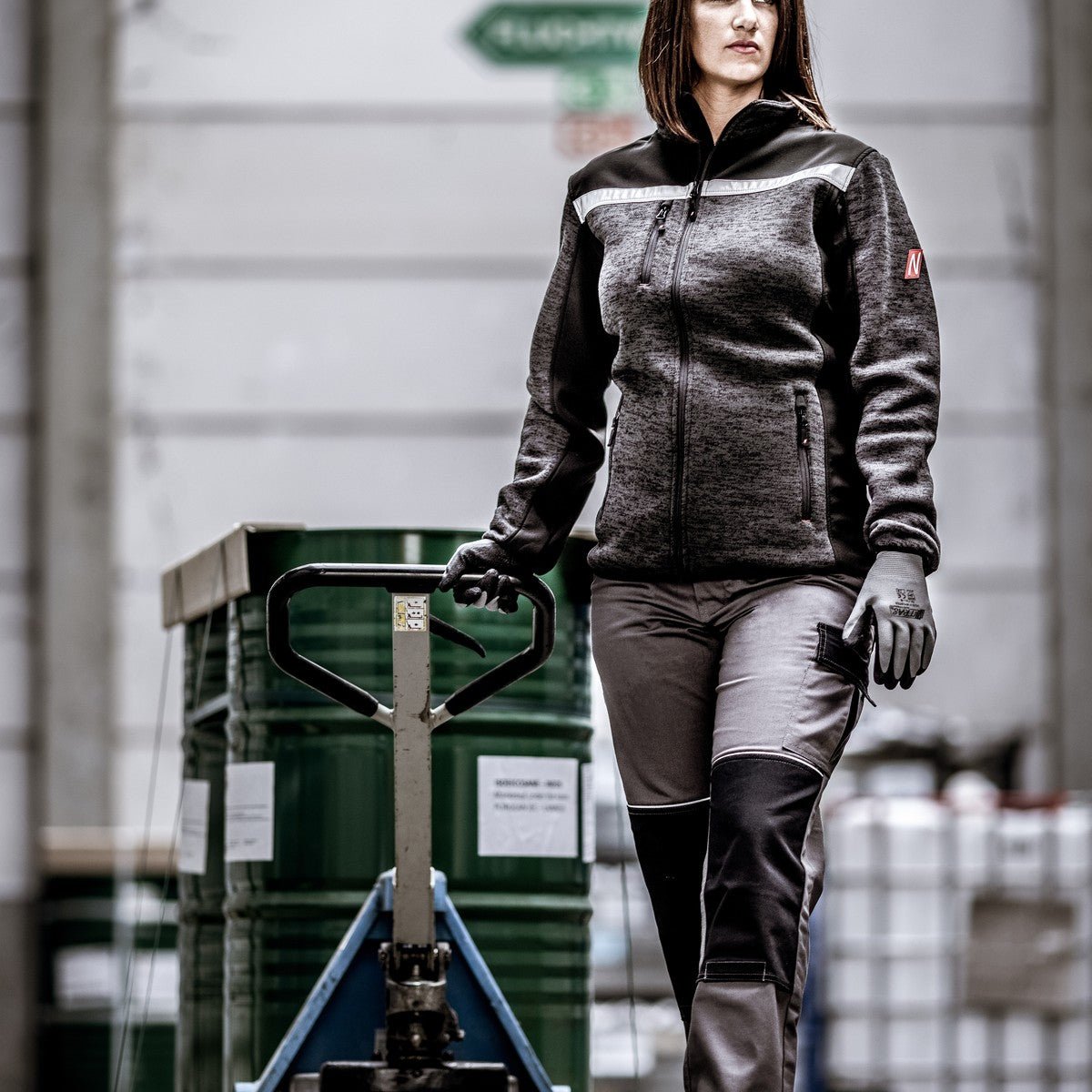 NITRAS MOTION TEX PLUS, veste softshell tricotée, noir