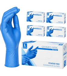 Fin de série : gants en nitrile Biocaremedic, gants à usage unique, bleus - 100 pièces - taille M | Paquet (100 gants)