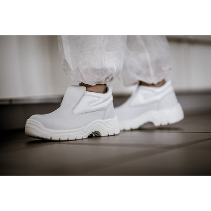 NITRAS CLEAN STEP MID SL, S2 veiligheidsslippers, wit
